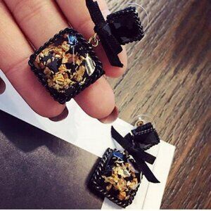 Vintage Wild Square Stone unique earrings jewelry